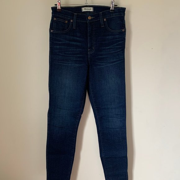 Madewell Denim - Madewell 10" Dark Blue Highrise Skinny Jeans